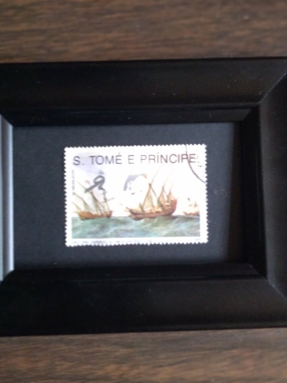 Framed Collectible Postage Stamp - Age of Sailing Ships